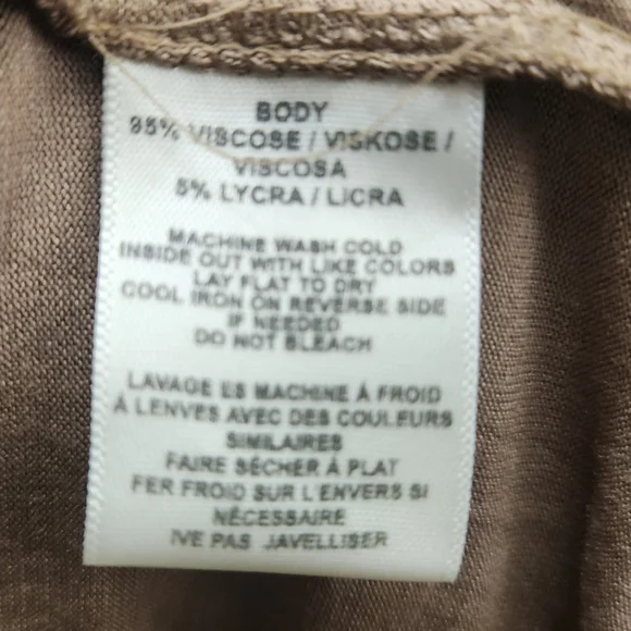 NWT Anthropologie Wrap Maxi Dress Taupe Brown Stretch  Knit Chic streetwear SZ M - Picture 7 of 16